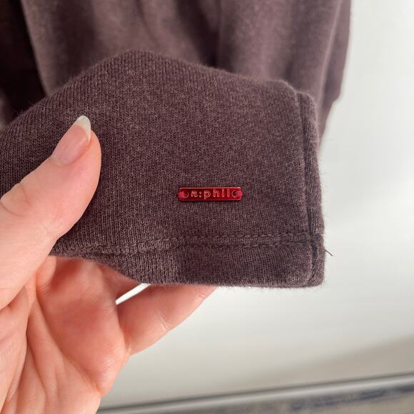 n:Philanthropy Mini Dress Distressed Brown Long Sleeve Size Small New With Tags - Picture 9 of 14